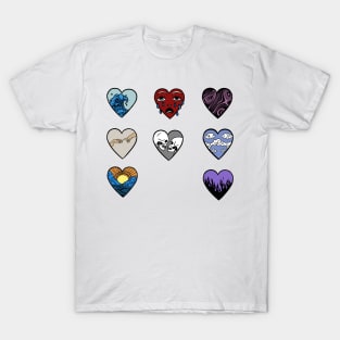 8 hearts sticker pack T-Shirt